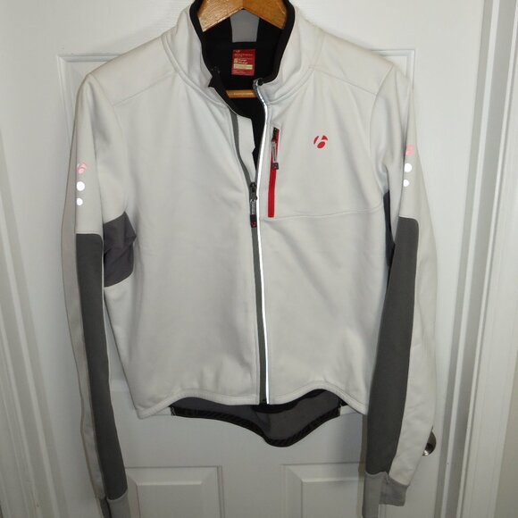 Bontrager RXL 360 Jacket Full Zip Softshell Pockets Cycling White/Gray/Red XL - Picture 1 of 6